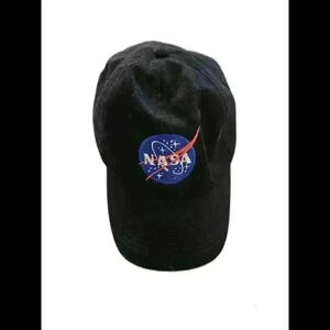 NASA Embroidered Black Baseball Cap - Classic Space Logo